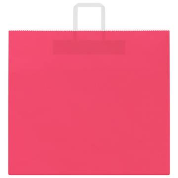 Pink Paper Bags with Handles - 50 pcs - Eco-Friendly Packaging