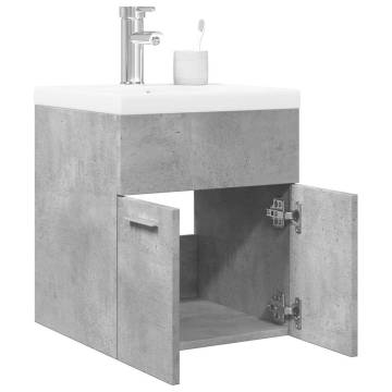 2 Piece Concrete Grey Bathroom Furniture Set | Stylish & Durable