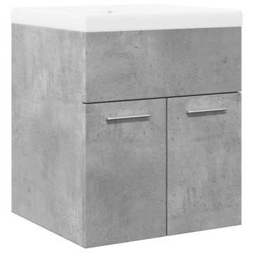 2 Piece Concrete Grey Bathroom Furniture Set | Stylish & Durable