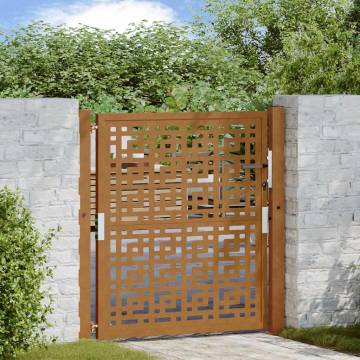 Garden Gate 105x105 cm Weathering Steel Cross Design