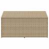 Durable Beige Garden Storage Box | 110x50x58 cm Poly Rattan