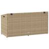 Durable Beige Garden Storage Box | 110x50x58 cm Poly Rattan