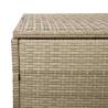 Durable Beige Garden Storage Box | 110x50x58 cm Poly Rattan