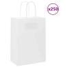  Paper Bags 250 pcs with Handles White 15x8x21 cm Colour white Size 15 x 8 x 21 cm Quantity in Package 250 