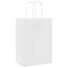 250 White Paper Bags with Handles | Eco-Friendly Packaging