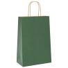 Eco-Friendly Green Paper Bags with Handles - 50 pcs | HipoMarket