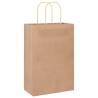 Sustainable Brown Paper Bags 50 pcs with Handles | HipoMarket