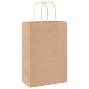 Sustainable Brown Paper Bags 50 pcs with Handles | HipoMarket