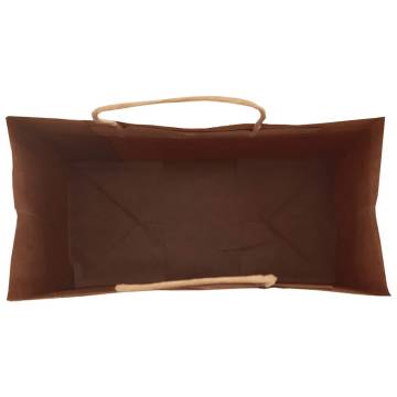 Sustainable Brown Paper Bags 50 pcs with Handles | HipoMarket