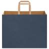 Durable Blue Paper Bags with Handles - 250 pcs | HipoMarket