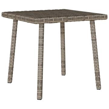 Garden Coffee Table Rectangular Grey - Durable Poly Rattan