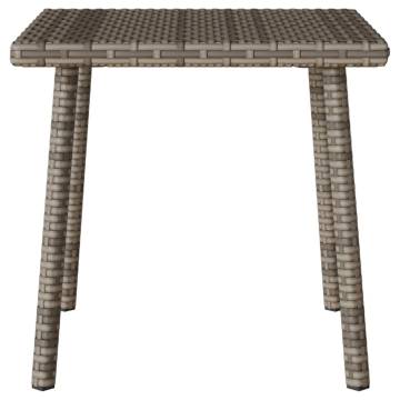 Garden Coffee Table Rectangular Grey - Durable Poly Rattan