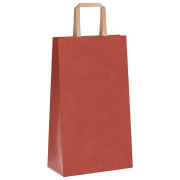 Red Paper Bags with Handles - 250 pcs | Eco-Friendly Packaging