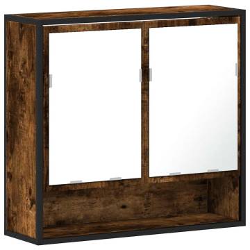 Bathroom Mirror Cabinet Smoked Oak 65x20x60 cm - Stylish & Durable