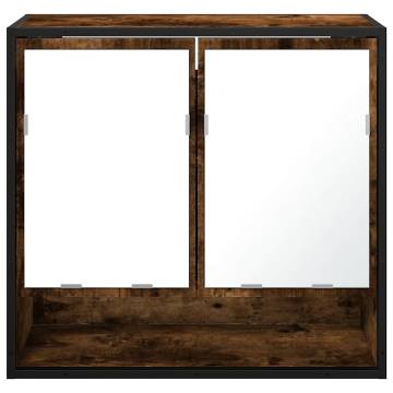 Bathroom Mirror Cabinet Smoked Oak 65x20x60 cm - Stylish & Durable