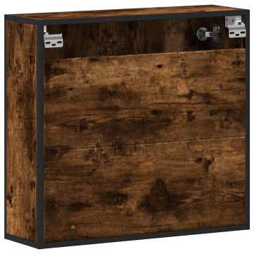 Bathroom Mirror Cabinet Smoked Oak 65x20x60 cm - Stylish & Durable