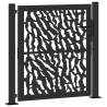 Garden Gate Black 105x105 cm Steel Trace Design - Hipomarket