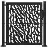 Garden Gate Black 105x105 cm Steel Trace Design - Hipomarket