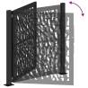 Garden Gate Black 105x105 cm Steel Trace Design - Hipomarket