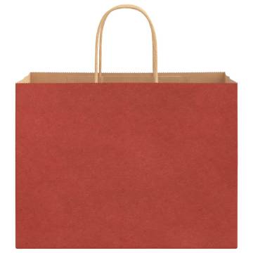 Red Paper Bags with Handles - 250 pcs | Eco-Friendly Packaging