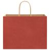 Red Paper Bags with Handles - 250 pcs | Eco-Friendly Packaging