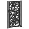 Garden Gate Black 105x180 cm Steel Wave Design - Durable & Elegant