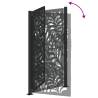 Garden Gate Black 105x180 cm Steel Wave Design - Durable & Elegant