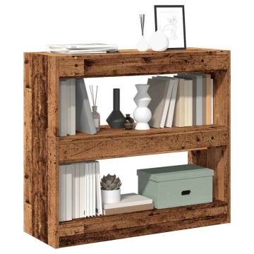 Book Cabinet Room Divider - Old Wood 80x30x72 cm | HipoMarket