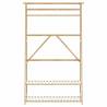 Bamboo Clothes Rack with Shelves - Natural Storage Solution