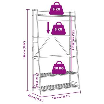 Bamboo Clothes Rack with Shelves - Natural Storage Solution