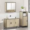 3 Piece Bathroom Furniture Set - Sonoma Oak Engineered Wood