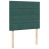 Dark Green Ottoman Bed with Mattresses 120x200cm - Velvet Comfort