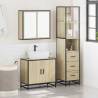 3 Piece Bathroom Furniture Set - Sonoma Oak Engineered Wood