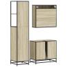 3 Piece Bathroom Furniture Set - Sonoma Oak Engineered Wood