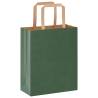 Eco-Friendly Green Paper Bags with Handles - 50 pcs | Hipo Market