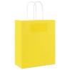 Yellow Paper Bags with Handles - 50 pcs | Eco-Friendly Option