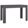 High Gloss Grey Dining Table - 120x60 cm | Hipomarket