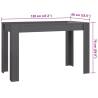 High Gloss Grey Dining Table - 120x60 cm | Hipomarket