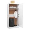 High Gloss White Wardrobe - 90x52x200 cm Engineered Wood