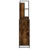 4 Piece Bathroom Furniture Set - Smoked Oak - HipoMarket