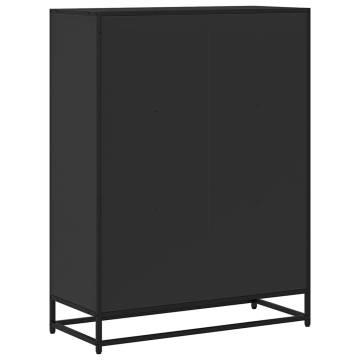 Book Cabinet Black 80.5x35x107.5 cm | Stylish Storage Solution