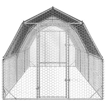 Galvanised Steel Chicken Run with Roof - 2.5x6x2.25m