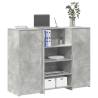  Reception Desk Concrete Grey 135x50x103.5 cm Engineered Wood Colour concrete grey Size 135 x 50 x 103.5 cm 