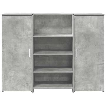 Reception Desk Concrete Grey - 135x50x103.5 cm | HipoMarket