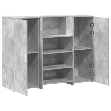 Reception Desk Concrete Grey - 135x50x103.5 cm | HipoMarket