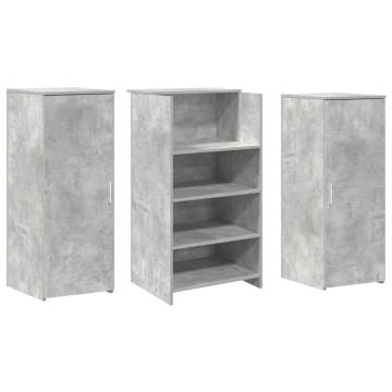 Reception Desk Concrete Grey - 135x50x103.5 cm | HipoMarket