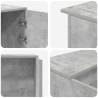 Reception Desk Concrete Grey - 135x50x103.5 cm | HipoMarket