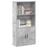 Concrete Grey Bookcase - Stylish Engineered Wood Storage