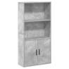 Concrete Grey Bookcase - Stylish Engineered Wood Storage