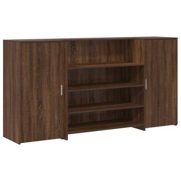 Reception Desk Brown Oak 200x50 cm | Durable & Stylish Design